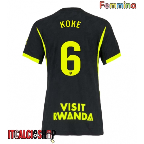 Atletico Madrid Koke #6 Seconda Maglia Femmina 2026-27 Manica Corta